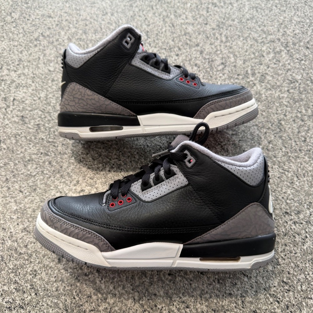 Jordan 3 Retro Black Cement 2024 Kids Size 6Y DM0967-010 Black Fire Red